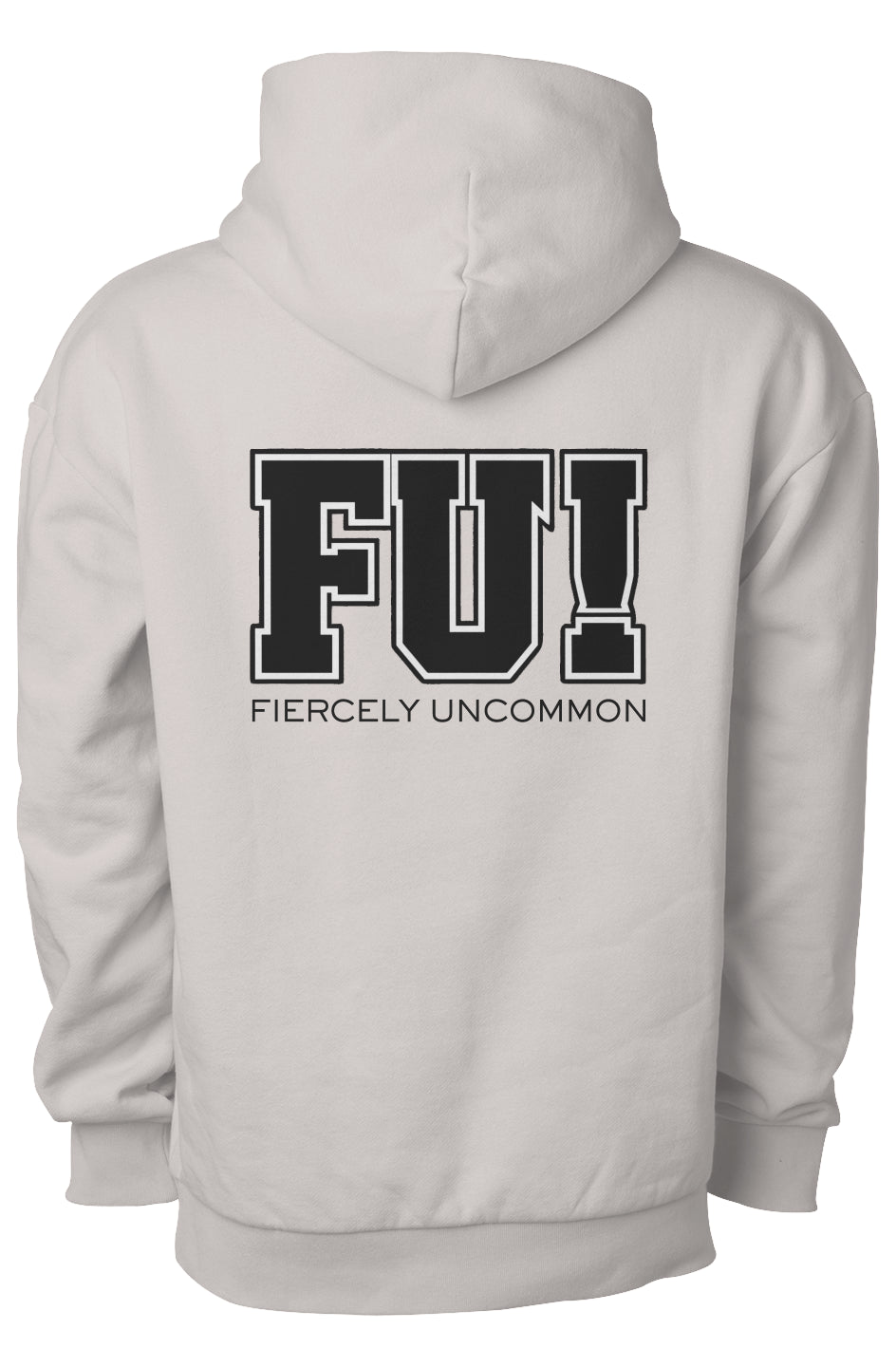 Varsity Block FU! + Phoenix Back Graphic Hoodie – Bone