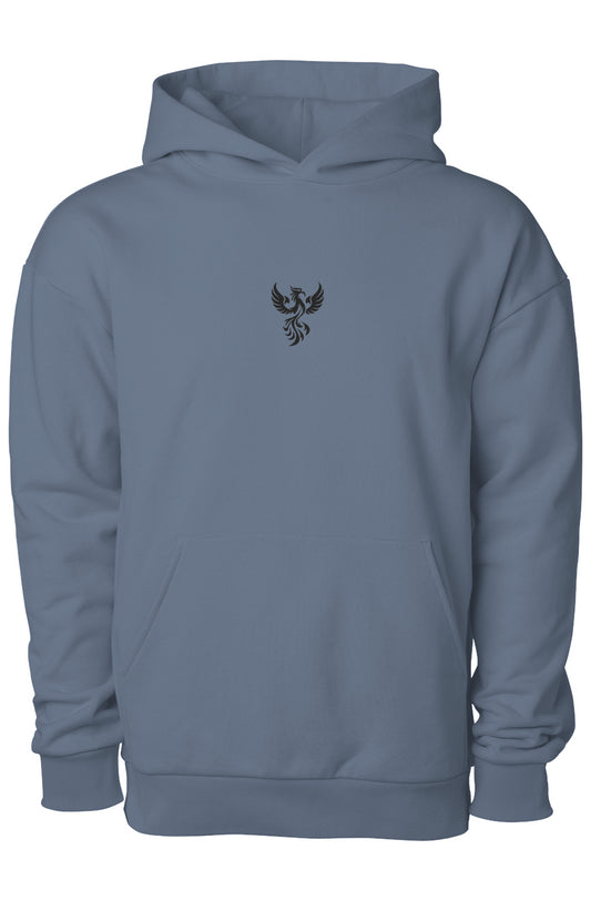 Varsity Block FU! + Phoenix Back Graphic Hoodie – Bone