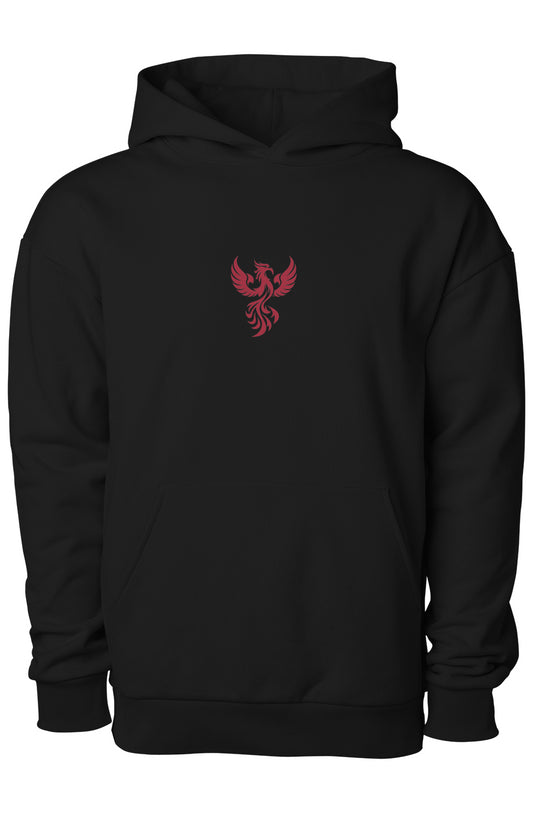 Varsity Block FU! + Phoenix Hoodie – SDSU Red on Black