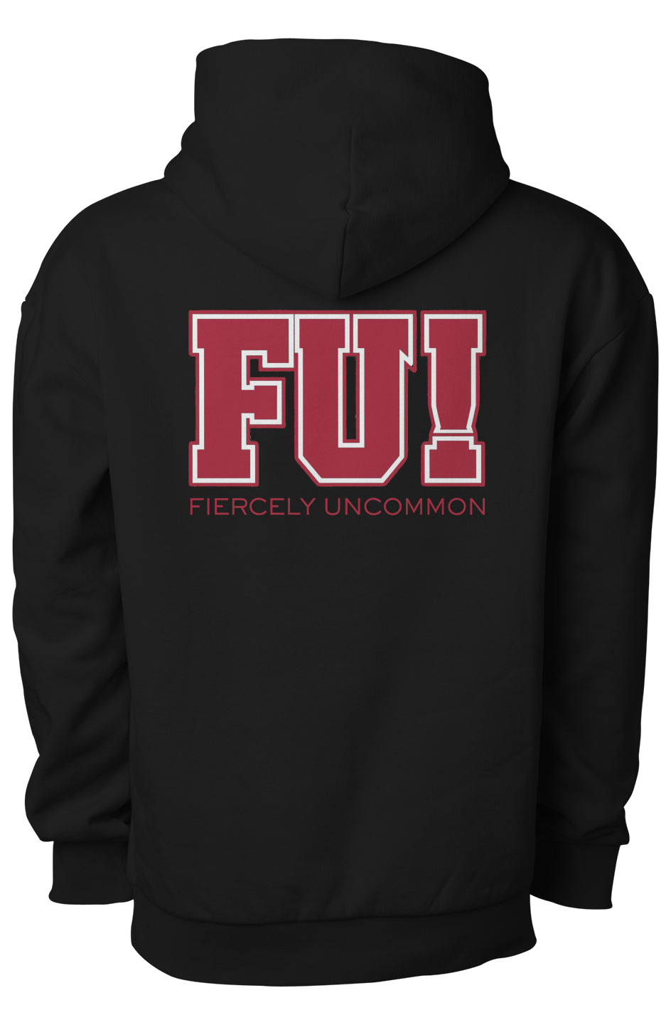 Varsity Block FU! + Phoenix Hoodie – SDSU Red on Black