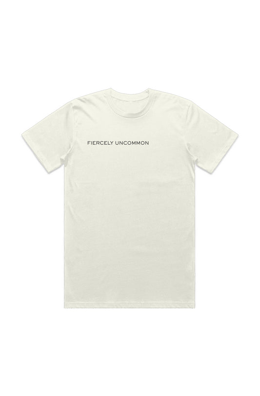 Signature Tee – FIERCELY UNCOMMON – Natural