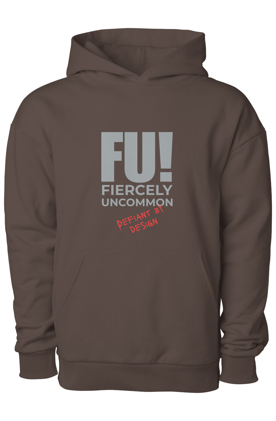 Defiant by Design – Bold FD | Black Heavyweight Hoodie