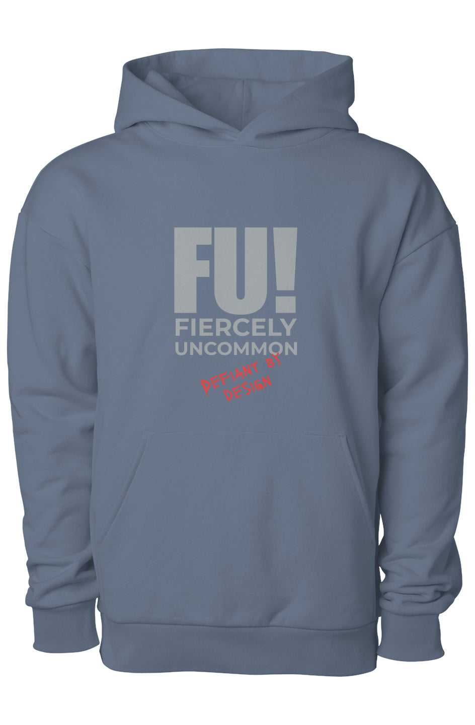 Defiant by Design – Bold FD | Black Heavyweight Hoodie