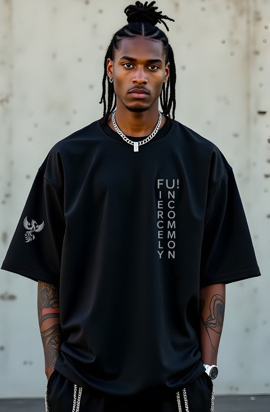 Vertical Name Drop – Silver Phoenix FD | Heavyweight Tee