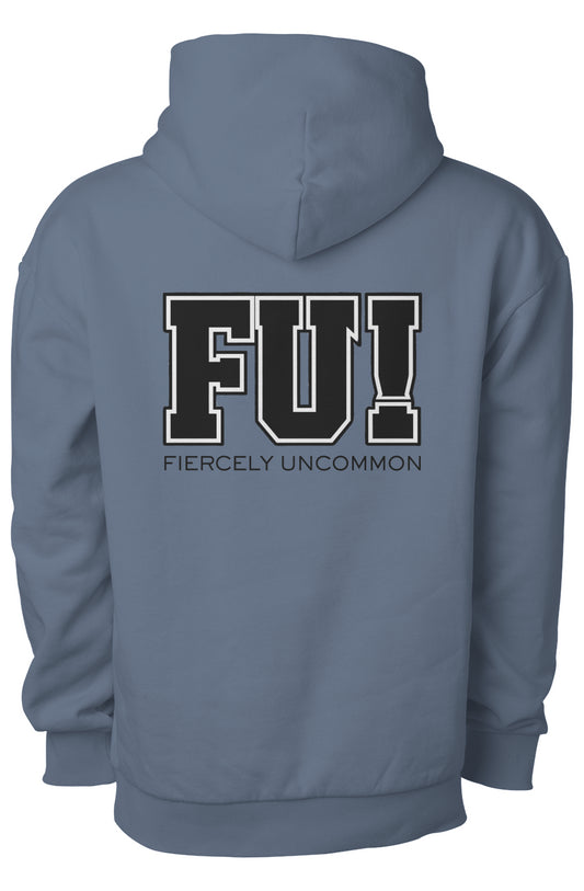 Varsity Block FU! + Phoenix Back Graphic Hoodie – Bone