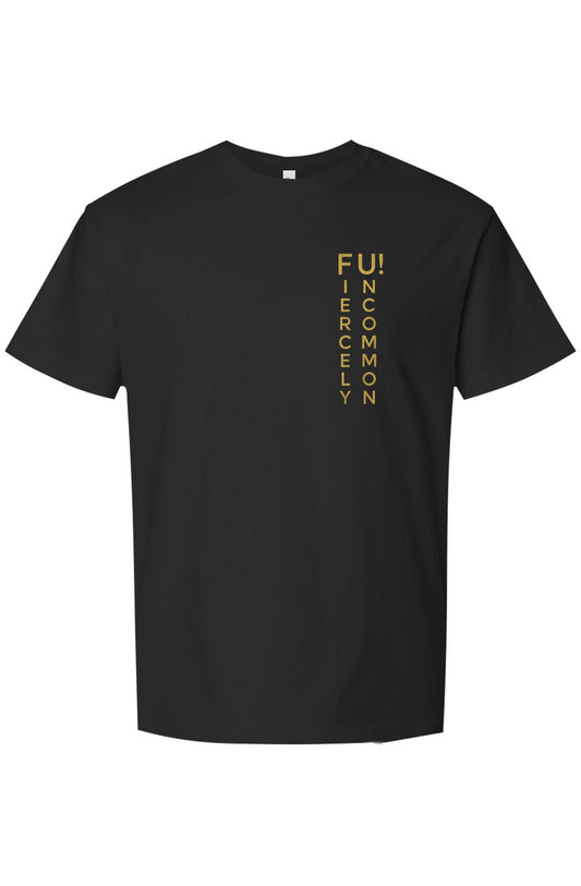 Vertical Name Drop – Gold Phoenix FD | Heavyweight Tee