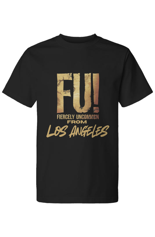 TCDF – Los Angeles Drop | 1-Side Heavyweight Street Tee (Gold Distressed)
