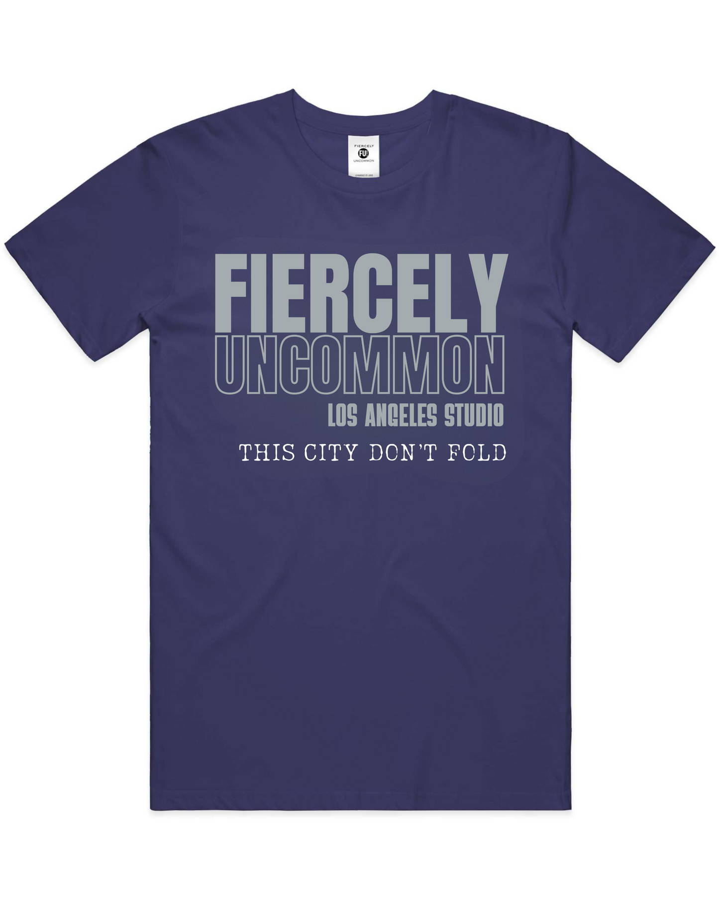 This City Don’t Fold Tee — Los Angeles Studio Edition (Grey Font)